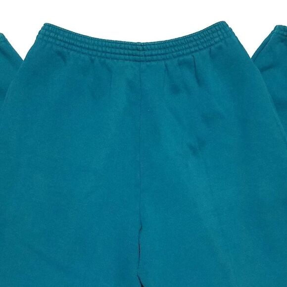 VINTAGE 90s Tultex High Rise Turquoise Joggers - Picture 3 of 10